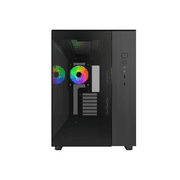 MONTECH KING 65 PRO ATX Mid Tower Gaming PC Case, Dual Chamber, High Airflow Mesh Panels, Supports RTX 40 Series, 3 Pre-Installed ARGB Fans, Tool-Free Access, Tinted Glass - Black