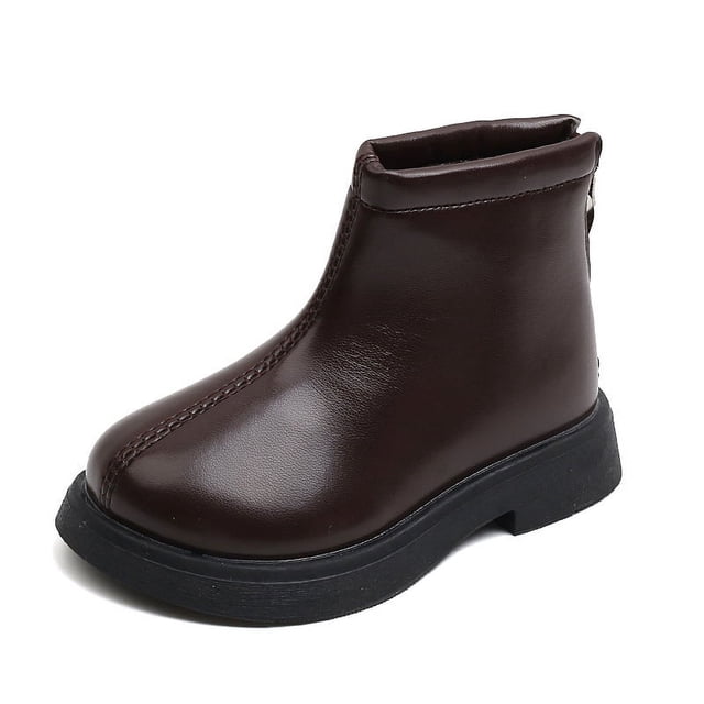 Botas de moda para niños, botas de algodón para niños, botas de cuero de moda para niñas, resistentes al viento, cálidas y modernas