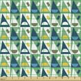 thumbnail image 2 of Ambesonne Geometric Fabric by the Yard Upholstery, Funky Shapes Cartoon Art, 10 Yards, Multicolor, 2 of 5