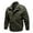 Army Green, variant on AOOCHASLIY 2023 Men Fall Coat Men's and Winter Casual Solid Color Tooling Wind Jacket Zipper Coat