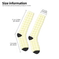thumbnail image 5 of Haiem Lemon Yellow Checkboard Socks, Funny Novelty Crazy Design Cotton Socks Sports Socks Knee High Socks For Men, Women,1Pairs - Gift For Working Friends, 5 of 9