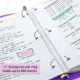 thumbnail image 6 of BAZIC 3 Ring Binder 1.5" Economy View Binders Purple, Hold 280 Sheets, 1-Count, 6 of 8