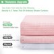 thumbnail image 2 of Dynamene Cortina de ducha de tela rosa – Cortinas de ducha de tela resistente con textura de gofre para baño 256 g/m² Juego de cortinas de baño de lujo con 12 ganchos 72 x 72 rosa, 2 of 5