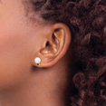 thumbnail image 3 of 14k 7-7.5mm White Round Freshwater Cultured Pearl and .18SQ Smokey Quartz Post Earrings XF753E/SQ, 3 of 3