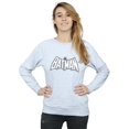 thumbnail image 2 of DC Comics Womens Batman Retro Crackle Logo Sweatshirt, 2 of 5