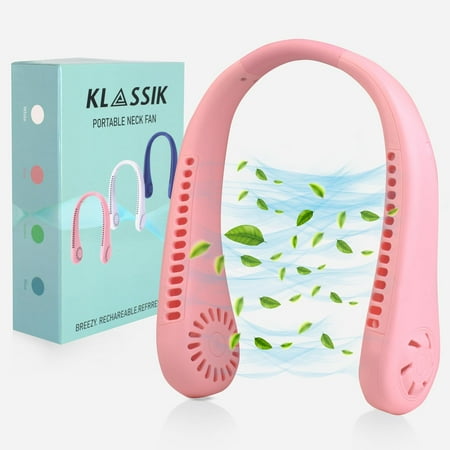 

Portable Neck Fan Designed to provide instant relief from the heat whether you re commuting exercising or simply relaxing outdoors.staying cool and comfortable on-the-go! (Pink)