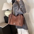 thumbnail image 3 of Bolso Con Asa Superior Retro Esmerilado Gran Capacidad para Mujer en Otoño E Invierno Nueva Comm (café), 3 of 9