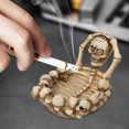 thumbnail image 4 of Skeleton Hand Ashtray | Gothic Halloween Resin Ash Tray | Macabre Desktop Ornament for Home Bar | 5.9x3.9x3.9in Halloween Theme Party Accessory | Collectible Decor Piece(Yellow), 4 of 7