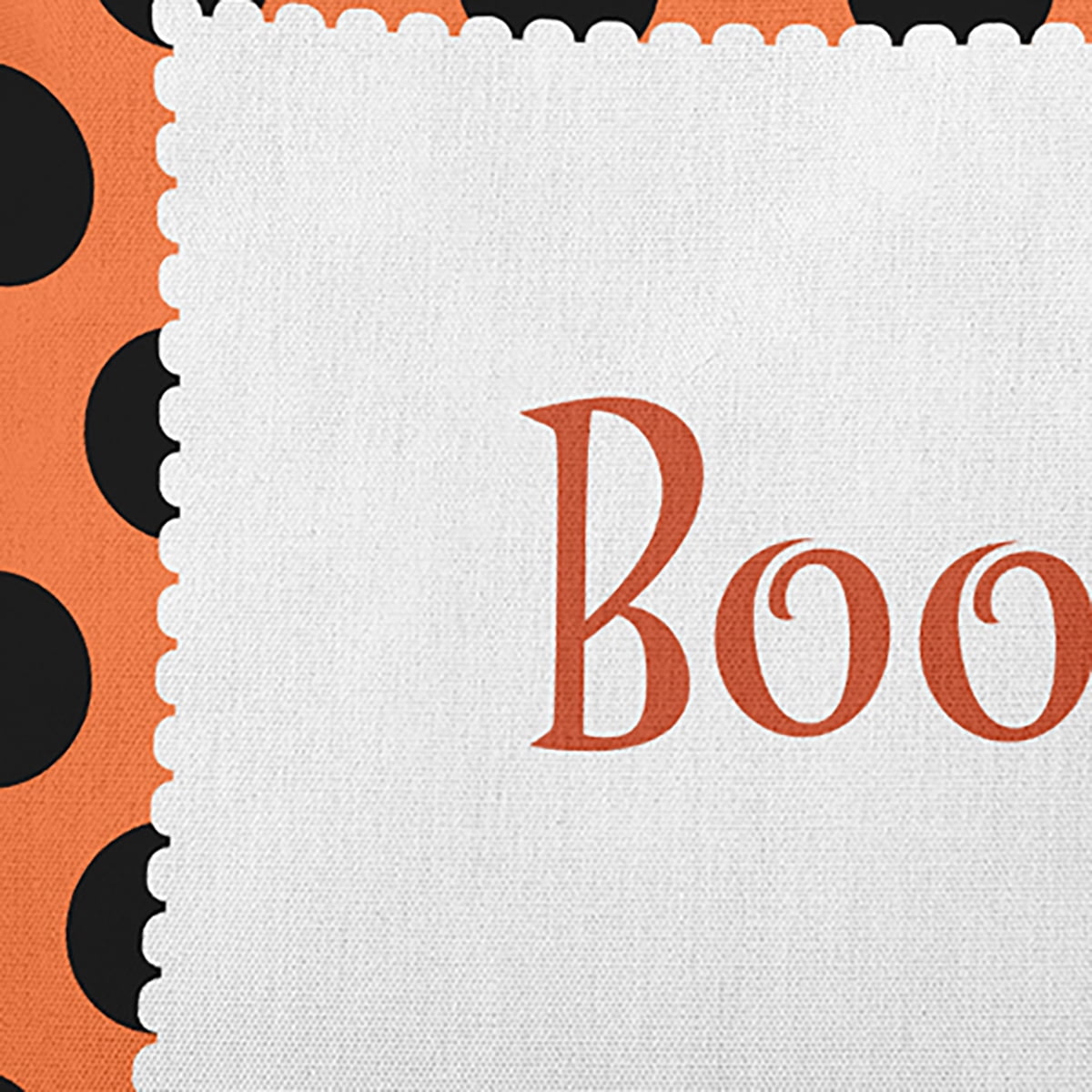 16" x 16" Simply Daisy Halloween Boo Dots Polyester Indoor/Outdoor Pillow, Traditional Orange Qty 1