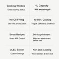 thumbnail image 3 of Xiaomi Mijia Smart Air Fryer Pro 4L Capacidad Horno caliente Cocina Recubrimiento antiadherente 24H Irfora Blanco, 3 of 7