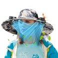 thumbnail image 1 of Sombrero de sol Luckky con 2 ventiladores solares, sombrero de pescador de ala ancha con protección UV para hombre, ideal para playa, jardín, deportes al aire libre, con carga USB., 1 of 7