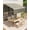grey 10*8FT, variant on 10'x8' Retractable Awning, Waterproof Patio Awning, Sun Shade Awning with Manual Crank Handle, Aluminum Frame, 280 g/㎡ Polyester Fabric, for Deck, Porch, Balcony, Gray