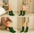 thumbnail image 4 of Women's Extra Long Knee High Slouch Scrunch Socks Cotton Blend 28 Colors Pack of 6, Fits 5-10 - Forest Green, 4 of 8