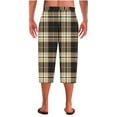 thumbnail image 7 of Handshe Men's Printed Straight Elastic Waist Lounge Pants with Pockets, Casual Comfort Home Sleepwear, 7 of 7