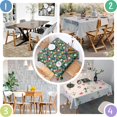 thumbnail image 4 of Pioneer Flower Floral Print Pattern Square Tablecloth, Waterproof Wipeable Spillproof Washable Table Cover for Home Kitchen Party Decor, 42"x42", 4 of 6