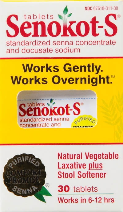 Senokot-s Laxative Plus Stool Softener Tablets, 30 Count