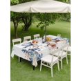 thumbnail image 3 of Outdoor Tablecloth with Umbrella Hole and Zipper, Blue Snowman Rectangle Table Cloth 60x120 Inch Waterproof Tablecloth, Eucalyptus Christmas Poinsettia Winter Snowy Picnic Table Cover for Patio, 3 of 7