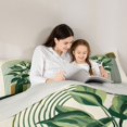 thumbnail image 5 of Homewish Tropical Monstera Leaf Bedding Comforter Set,Modern Geometric Striped Twin Comforter Sets,Green Beige Bedding Set For Adults,Super Cozy Room Decor Reversible,2 Pieces, 5 of 8