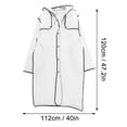 thumbnail image 2 of FELTECHELECTR 1Pack Rain Ponchos for Women Waterproof EVA Hooded Mid-long for Hiking and Cycling, 2 of 8