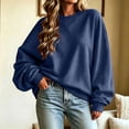 thumbnail image 3 of TGSLY Women's Batwing Long Sleeve Sweatshirt Lightweight Crew Neck Drop Shoulder Fall Tops Relaxed Casual Solid Color Workout Pullovers M, 3 of 7