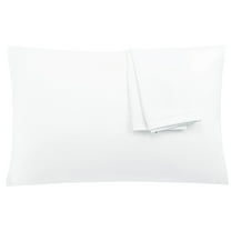 REGALWOVEN Set of 2 Microfiber Pillowcases with Zipper White King(20"x36")