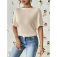 thumbnail image 5 of Womens Solid Batwing Sleeve Tee Summer Blouse For Women, 5 of 6