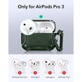 thumbnail image 2 of Funda ESR AirPods Pro 3 2025 MagSafe con tapa magnética verde, 2 of 9