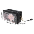 thumbnail image 2 of Unique Bargains 1 Pc Women Portable Sequined Makeup Bag for Travel Gym Vacation Wedding PU, Black, 2 of 3