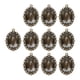 thumbnail image 1 of 10 juegos de bandejas ovaladas con colgante de parche de cristal, cabujón de cristal transparente, azulejos de cúpula, materiales de joyería DIY, 1 of 5