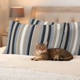 thumbnail image 3 of Black Grey Brown Striped Outdoor Waterproof Pillow Covers, Modern Stripes Art Farmhouse Decorative Rectangle Throw Pillowcase Sofa Cushion Sham for Patio/Couch/Chair, 20"x12" 2 Pack, 3 of 8