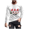 thumbnail image 2 of Handshe Men's Casual Christmas Print Long Sleeve Shirt, Fashionable Holiday Graphic Crew Neck Top with Sporty Design for Christmas Parties and Casual Outings, 2 of 5