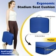thumbnail image 2 of 2 Pcs Stadium Seat Cushions - Outdoor Seat Cushions for Bleachers Fashion & Portable Stadium Cushions with Decorative Strips Water-Repellent Stadium Seats for Outdoor Sports Events, 2 of 7