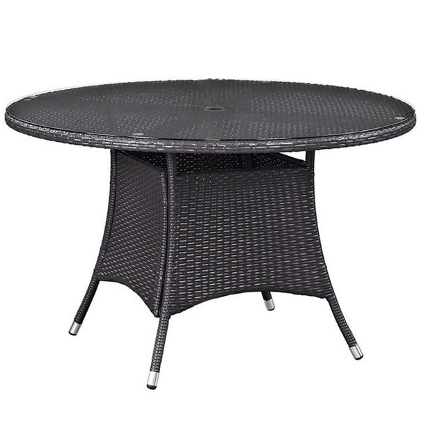 Modway Gather 47 Round Outdoor Patio Dining Table Walmart Com Walmart Com