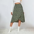 thumbnail image 2 of ASFGIMUJ Women's Wear Casual And Versatile Temperament Polka Dot Print Slit Skirt, 2 of 4