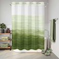 thumbnail image 6 of No Hook Shower Curtain with Built-in Rings - Sage Green White Brush Stroke Textured Washable Waterproof Fabric Bathroom Curtains for Hotel,Rentals, 72 X 84 Inch Extra Long , Abstract Modern, 6 of 9