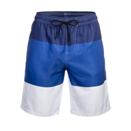 Lucky Swim Trunks LELINTA Mens Swim Trunks Quick-Dry Swimsuit Colorblock Swim Trunks Beachwear Swimwear with Elastic Waist Drawstring ()