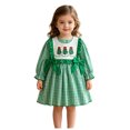 thumbnail image 5 of OJSFQUFP Baby Girls Christmas Comfortable and Breathable Long Sleeved Dress Cute Cartoon Print Dress, 5 of 5