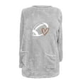 thumbnail image 4 of Womens Crewneck Sweatshirt Clearance Tops for Women Under$5 Round Neck Winter Print Pocket Warm Long Sleeve Sweatshirt, 4 of 4