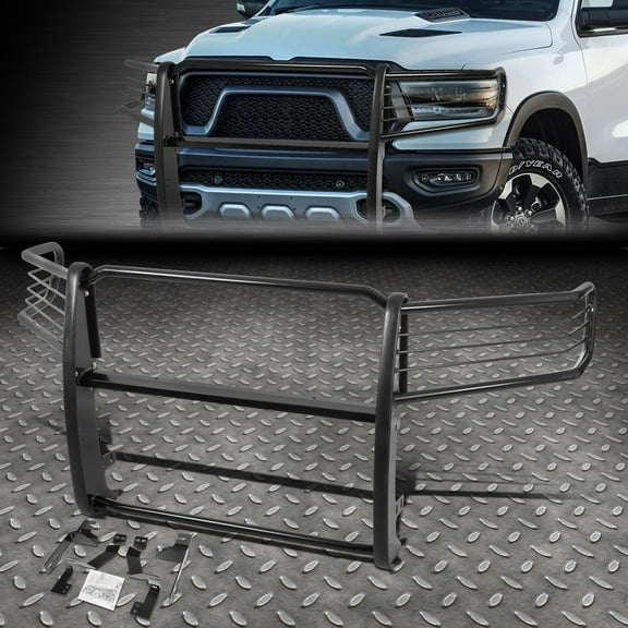 FOR 19-20 RAM 1500 TRUCK BLACK COATED MILD STEEL FRONT BUMPER GRILLE BRUSH GUARD