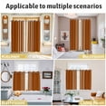 thumbnail image 6 of Burnt Orange Beige Striped Kitchen Curtains Short 45 Inch Length, Modern Farmhouse Retro Lines Grommet Top Bedroom Living Room Curtains, Light Filtering Cafe Curtain Drapes 2 Panels Set 84''x45'', 6 of 9