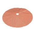 thumbnail image 2 of Bingfone Christmas Tree Skirt Mat Christmas Decoration Interior -Orange Gingham, 2 of 8