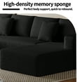 thumbnail image 3 of 134.6" U-Shaped Modular Sectional Sofa,Boneless Couches for Living Room with Ottoman,No Assembly(Black), 3 of 9