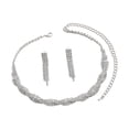 thumbnail image 1 of Conjunto de Joyería de Boda Yinane Collar y Pendientes Brillantes, 1 of 8