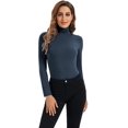 thumbnail image 1 of Hauts à Manches Longues pour Femmes Col Roulé Doux Extensible Ajusté Couche de Base, 1 of 6