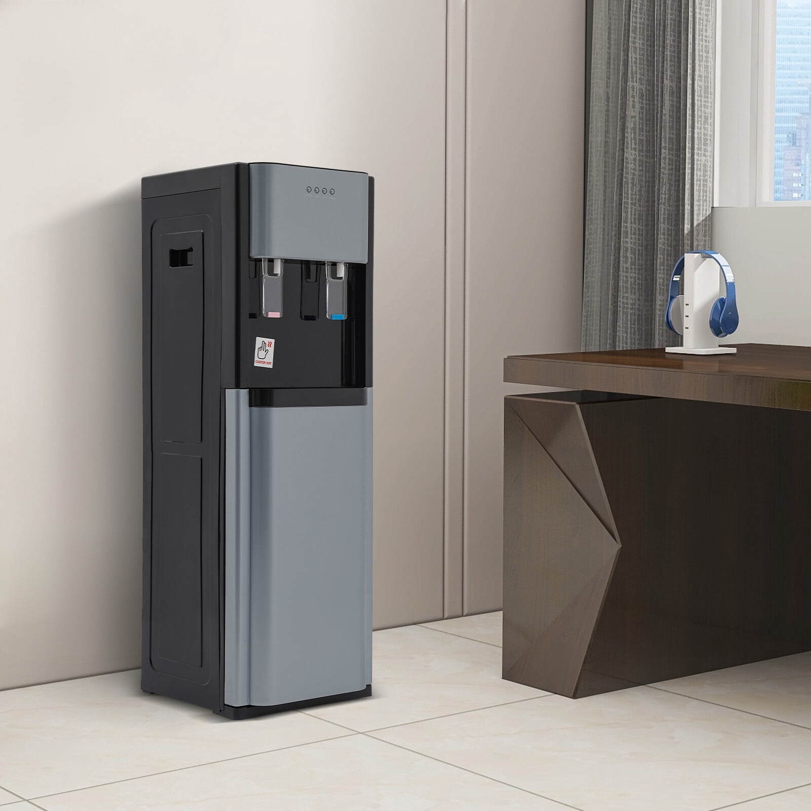 TFCFL 20L/5.28 Gallon Hot & Cold Water Dispenser Floor Standing Office Drinking Machine Bottom Loading 620W 110V
