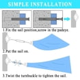 thumbnail image 3 of Sun Shade Sail Hardware Kit for Triangle Square Rectangle Sun Shade Sails Installation, M Stainless Steel Sun Shade Sail Kit for Garden Lawn Patio, AntiRust, 3 of 7