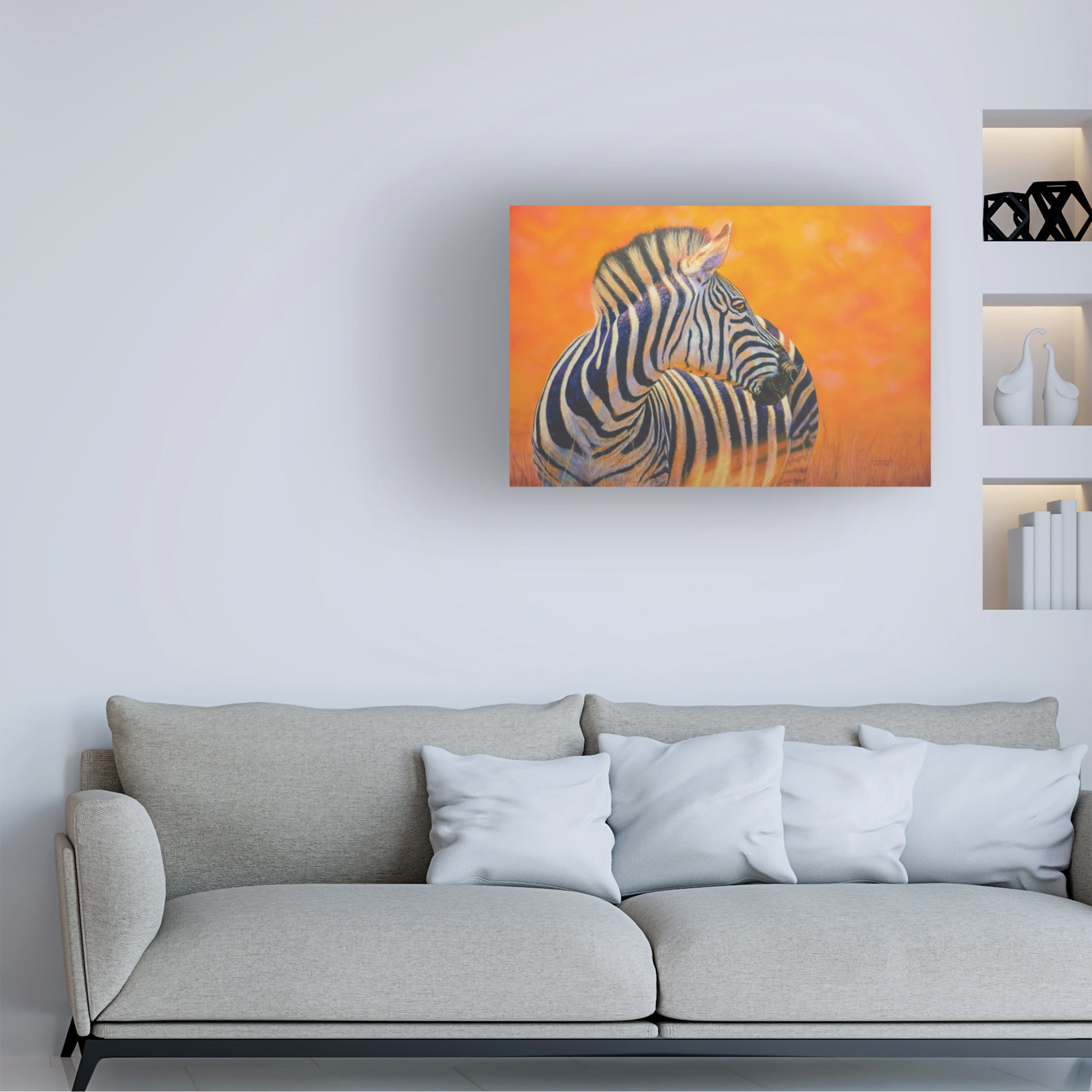 Steve Crockett 'Zebra' Canvas Art