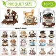 thumbnail image 2 of 10 Pcs Colorful Coffee Cup Animal Theme Cup Printing UV Transfer Papers 10 Styles Dog Cat Rabbit UV DTF Cup Wrap Stickers for 16 OZ Glass Cups Crafts 9.5x4.3inch Mixed Color, 2 of 9