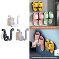 thumbnail image 2 of AOOOWER 12pc Slippers Rack Shoe Hanger Wall-Mounted Slipper Draining Holder Space-Saving, 2 of 16