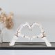 thumbnail image 4 of Adorno de Gesto de corazón de mano Macarena Estatua de estatuilla Gesto Escultura Blanco, 4 of 8